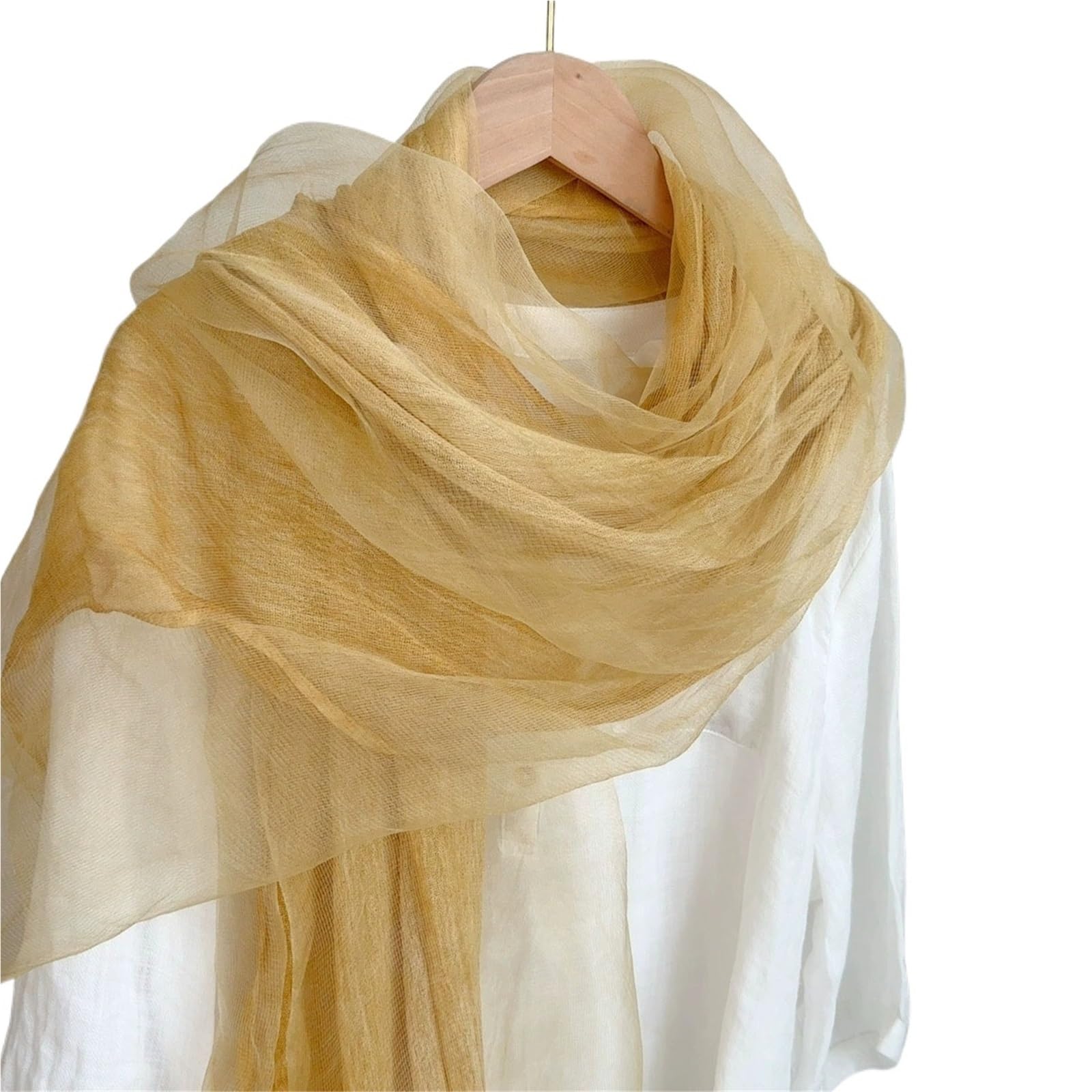Primaverile Grande Leggera Sciarpa di seta a doppio strato sottile colore solido da donna lunga femminile con scialle semplice for 60 * 180 cm