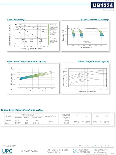 Miniatura 6 de Universal Power upg-ub1234 Batería 12v 3.4ah Cámara
