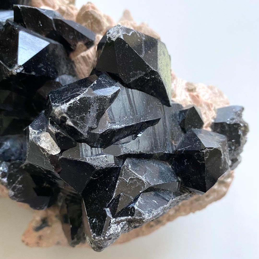 天然 黒水晶 モリオン 原石 BIG クラスター 中国 山東省産 長石