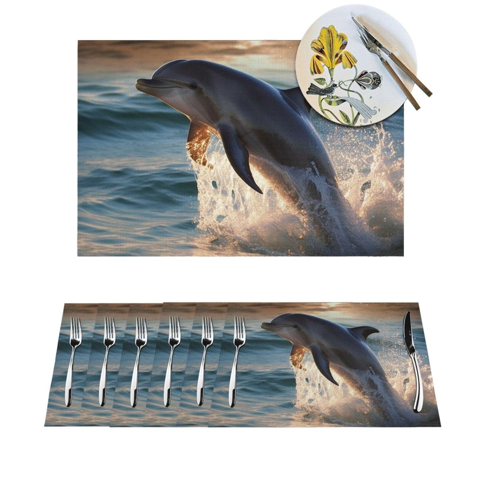 Set de table dauphin lavable pour protéger la table des enfants