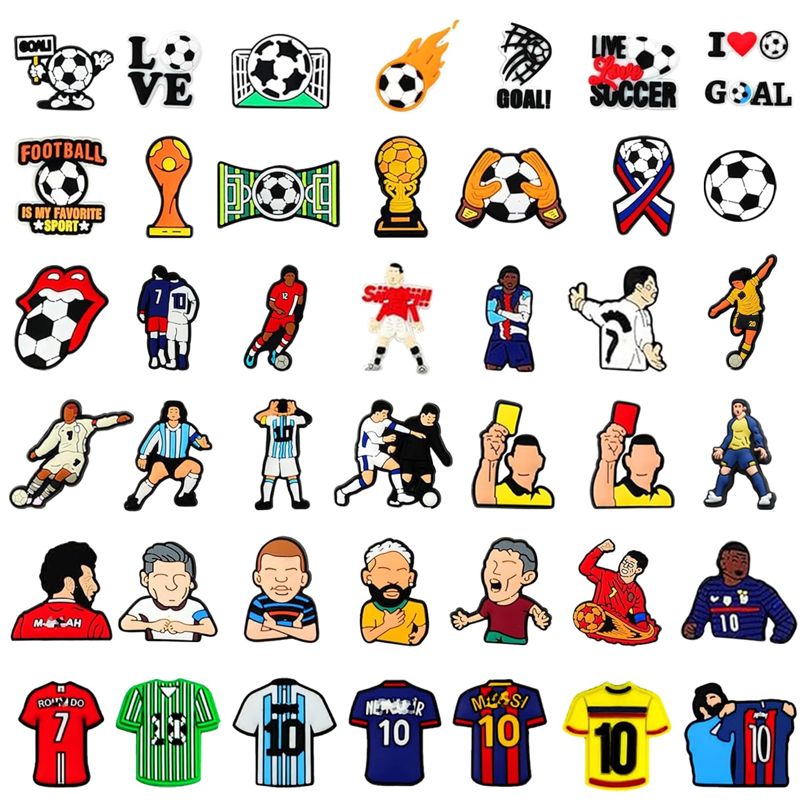 JSTHHTT 72 Piezas Accesorios para Zapatos de Fútbol, Charms Decoración, Regalos Niños