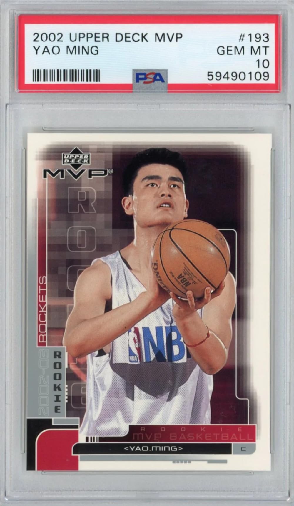 Amazon.com: Graded 2002-03 Upper Deck UD MVP Yao Ming #193 Rookie 