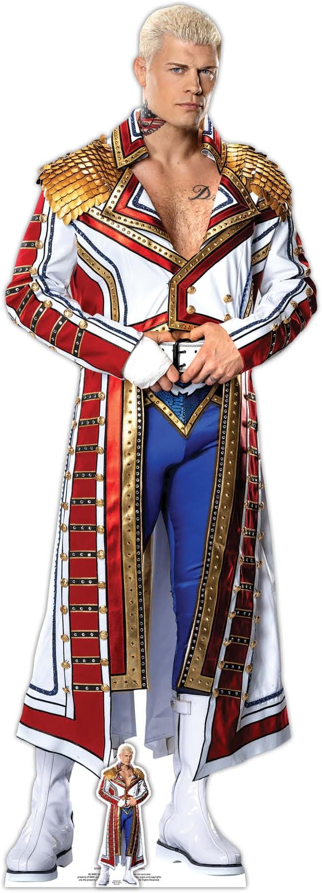 Star Cutouts SC4095 WWE Cody Rhodes American Nightmare Lifesize Cardboard Cutout with Mini – Wrestling Party Decoration, Event Display & Collector Gift