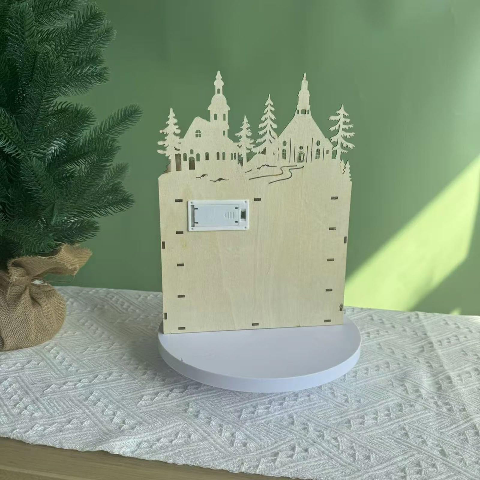 LED-beleuchteter Adventskalender aus Holz mit 24 Schubladen, Countdown-Kalender, Schreibtischdekoration, einzigartiger Weihnachtsfeiertag