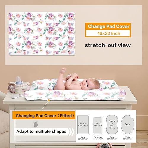 Miniatura 4 de Juego de ropa de cama personalizado para cuna de bebé, juego de cuna de 3 piezas con nombre personalizado, diseño de dibujos animados, cómoda manta