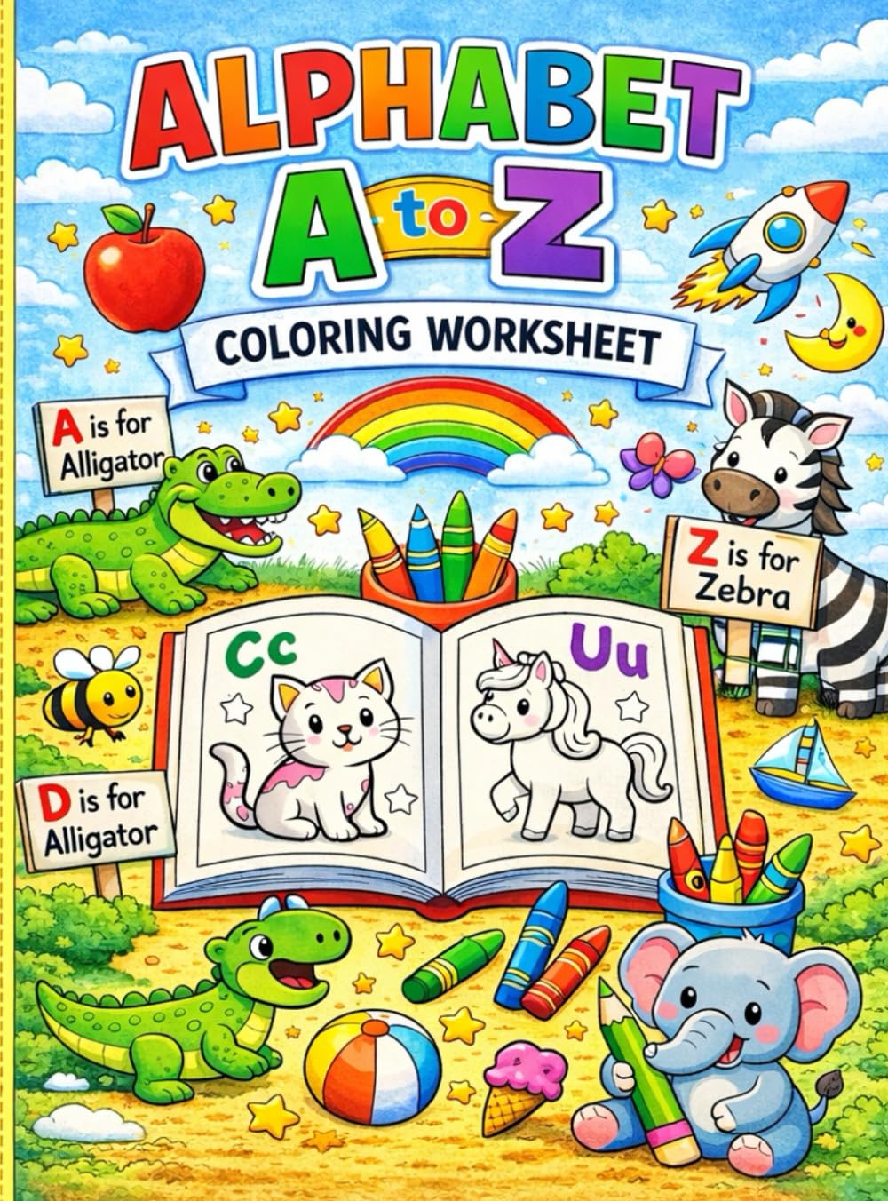 ABC Fun: A to Z Coloring Book for Kids