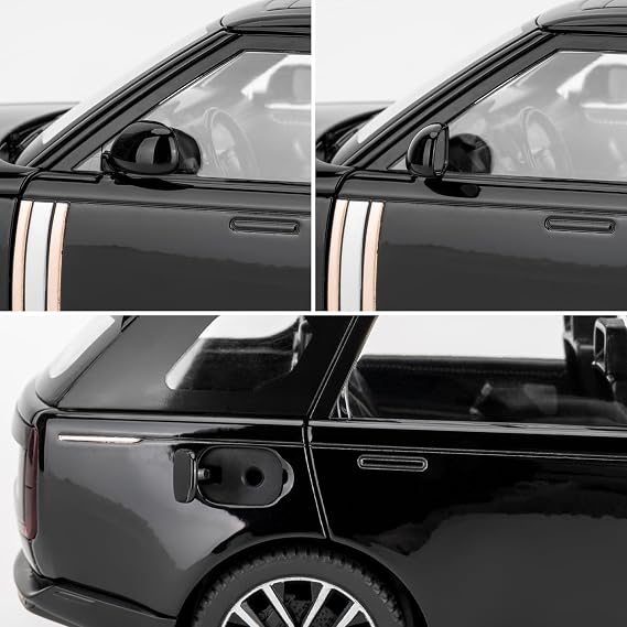 TGRCM-CZ 1:24 Range Rover Die-cast Model Vehicle with Sound & Light, Pull Back Function & Openable Doors - Realistic Details for Collectors & Gifts Black