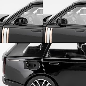 TGRCM-CZ 1:24 Range Rover Die-cast Model Vehicle with Sound & Light, Pull Back Function & Openable Doors - Realistic Details for Collectors & Gifts Black