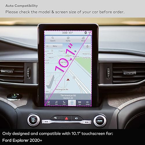 Miniatura 2 de Antideslumbrante Protector de pantalla de vidrio templado prémium para Ford Explorer 2020 2021 2022 2023 2024 pantalla táctil de 10.1 pulgadas 9H