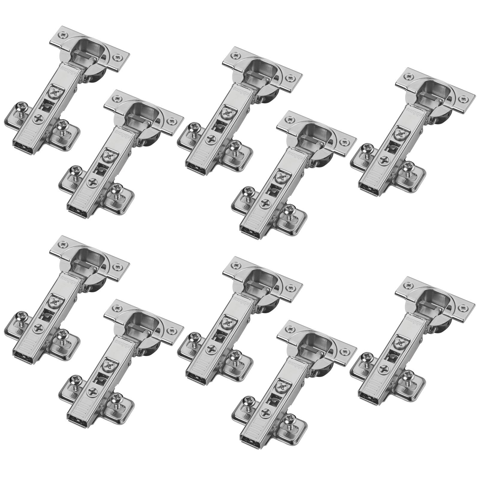 Blum Set di 10 cerniere angolari 71B3580 110° con chiusura automatica incl. | piastra di montaggio 174E6100 e viti speciali con tasselli a espansione EXPANDO