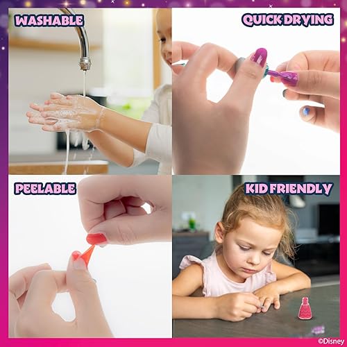 Miniatura 6 de Townley Girl Disney Princess Castlebox - Esmalte de uñas no tóxico, a base de agua, natural, seguro, de secado rápido, juego de regalo para niños y