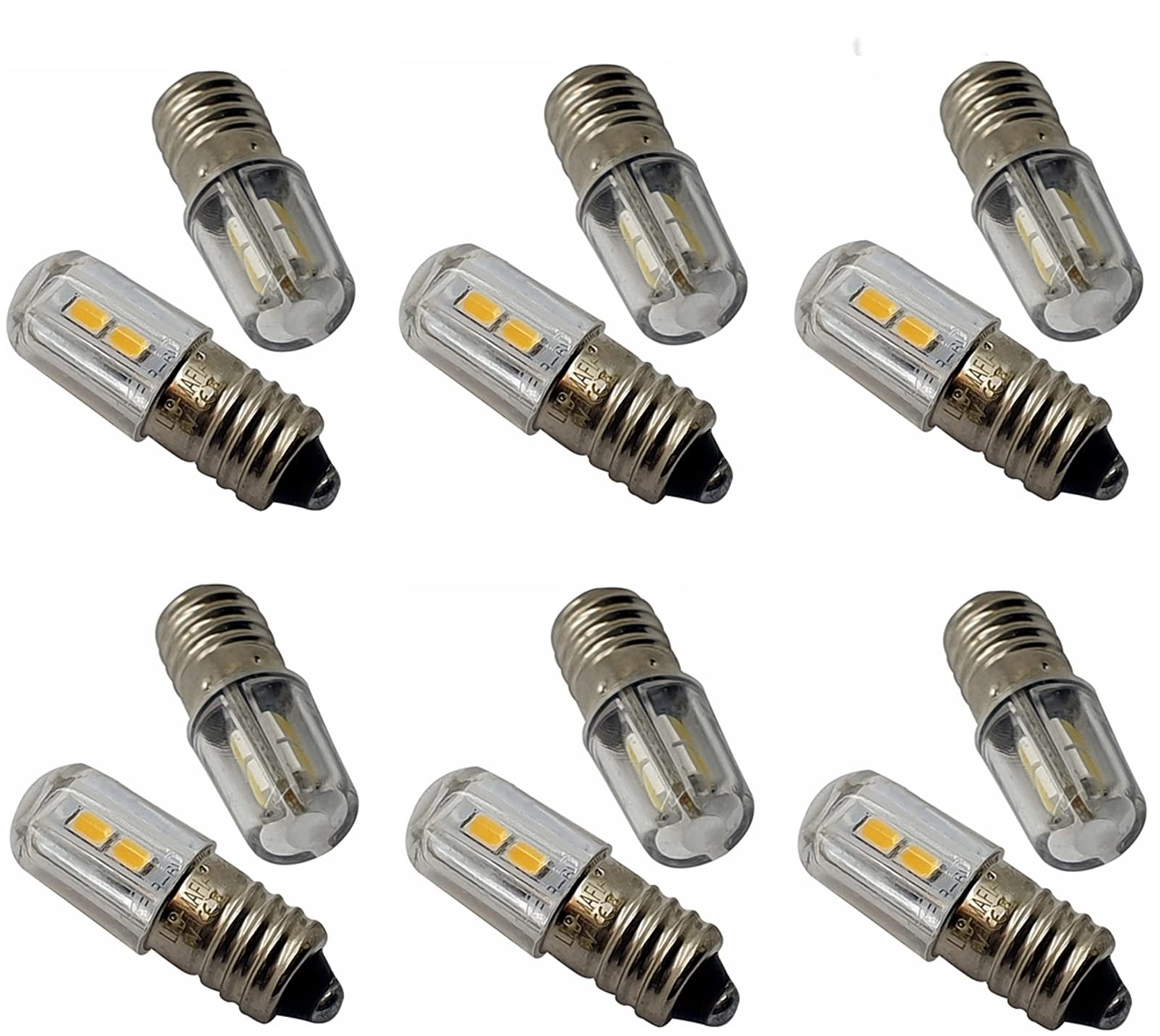 E10 LED 6 V Lamp Bulb Screw Base Christmas Star Light Star Folding Star Advent Star (12, Warm White)