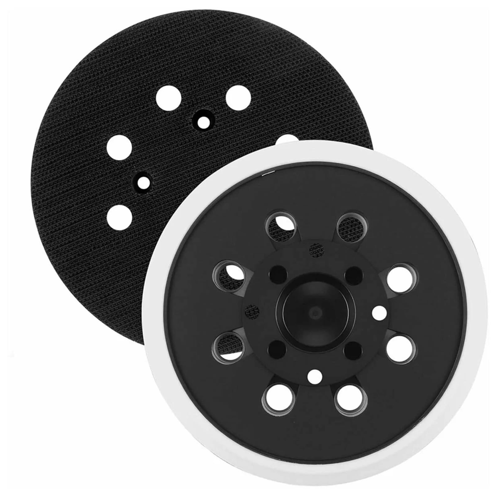 2PCS 5 Inch Orbital Sander Backing Pad,8 Hole Hook and Loop Replacement Sander Pad,PU Sanding Disc Base for Bosch GEX 125-1 AE PEX 220 PEX 220 A AE Skil 7402/7490, Orbital Sanders Wood Metal Polishing