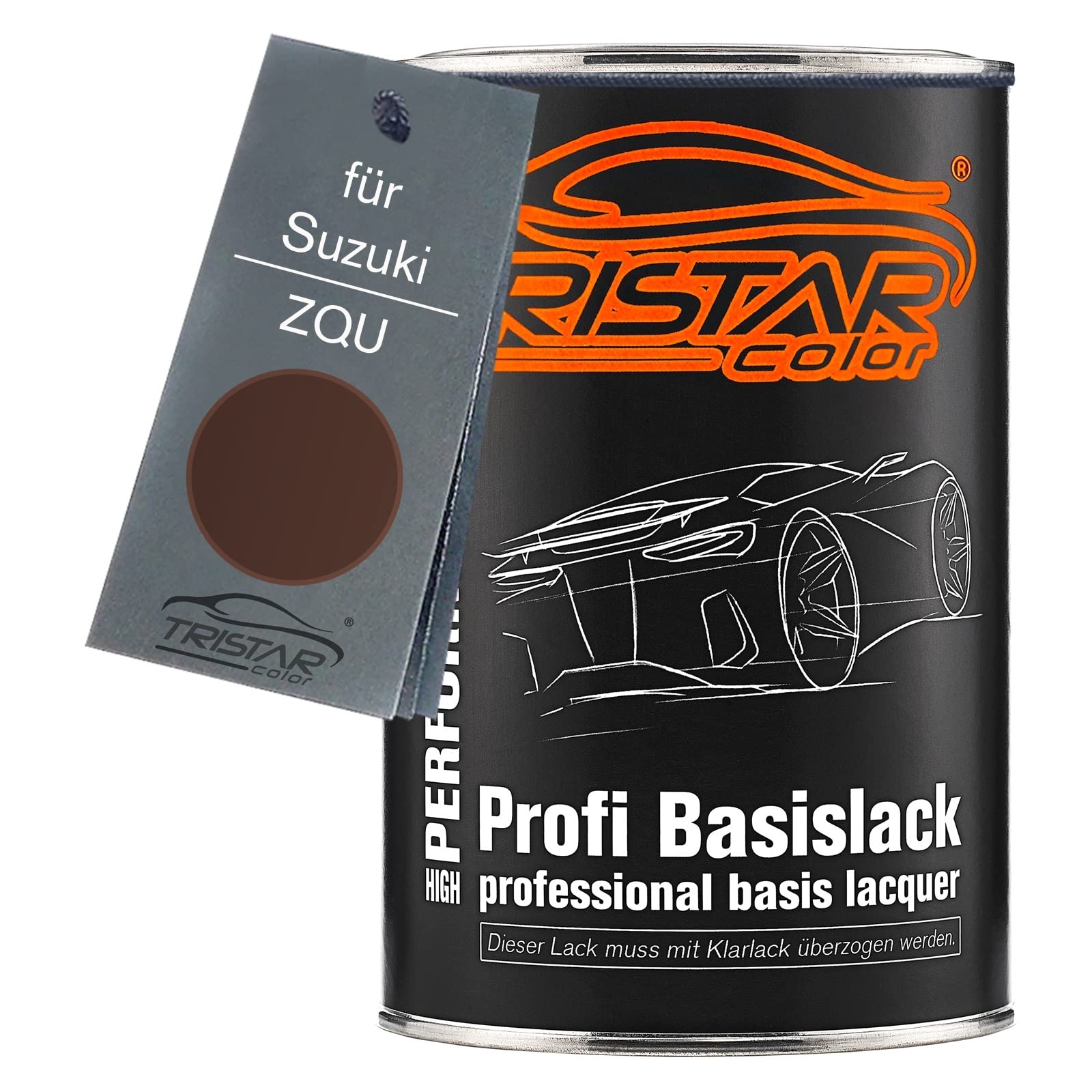 TRISTARcolor Car Paint Can ready-to-spray for Suzuki ZQU Dignity Brown 2 Perl Base coat 1.0 litre 1000ml
