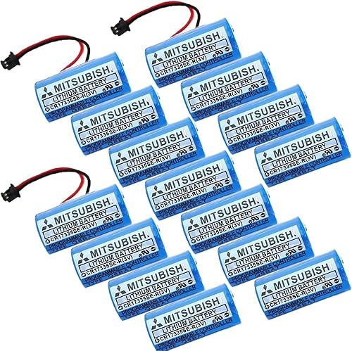 Miniatura 1 de (15 piezas) 3V 1800mAh Q6BAT CR17335SE-R Reemplazo PLC Batería de litio Q6BAT, CR17335SE-R, BKO-C10811H03 para sistema QNS con enchufe
