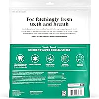 Vista 2 de Marca Yaxa – Wonder Bound Palitos dentales con sabor a pollo para perros grandes (más de 30 libras), forma de 6 crestas para control de placa