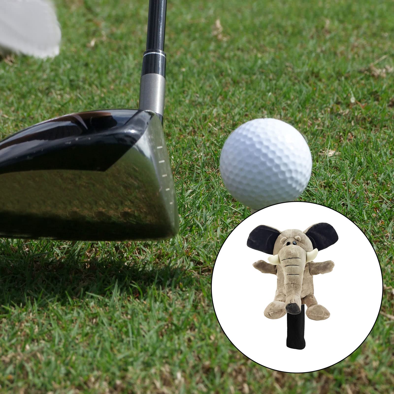 Perfeclan Golf Club Headcover Mignon Portable Bois Driver Head Cover Cartoon Headcover Sleeve pour de tête Enfants