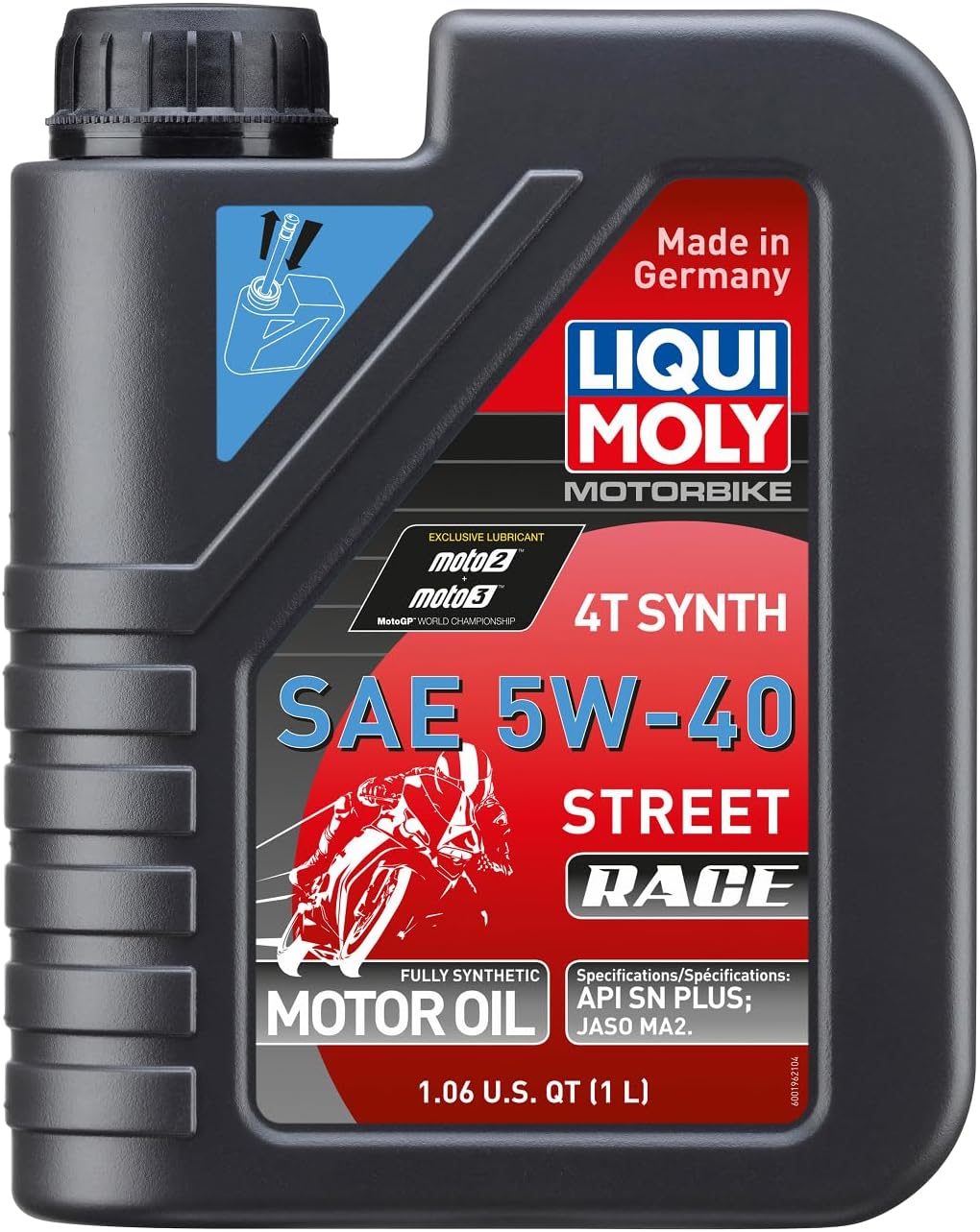 Liqui Moly Motorbike 4T Synth 5W-40 Street Race | 1 L | Motorcycle Synthesis Technology Engine Oil | SKU: 20074