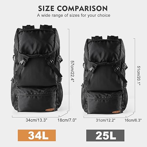 Miniatura 3 de VGCUB Mochila de viaje grande, mochila de transporte para mujeres y hombres, mochila de gimnasio aprobada por aerolíneas, Negro -, Ocio