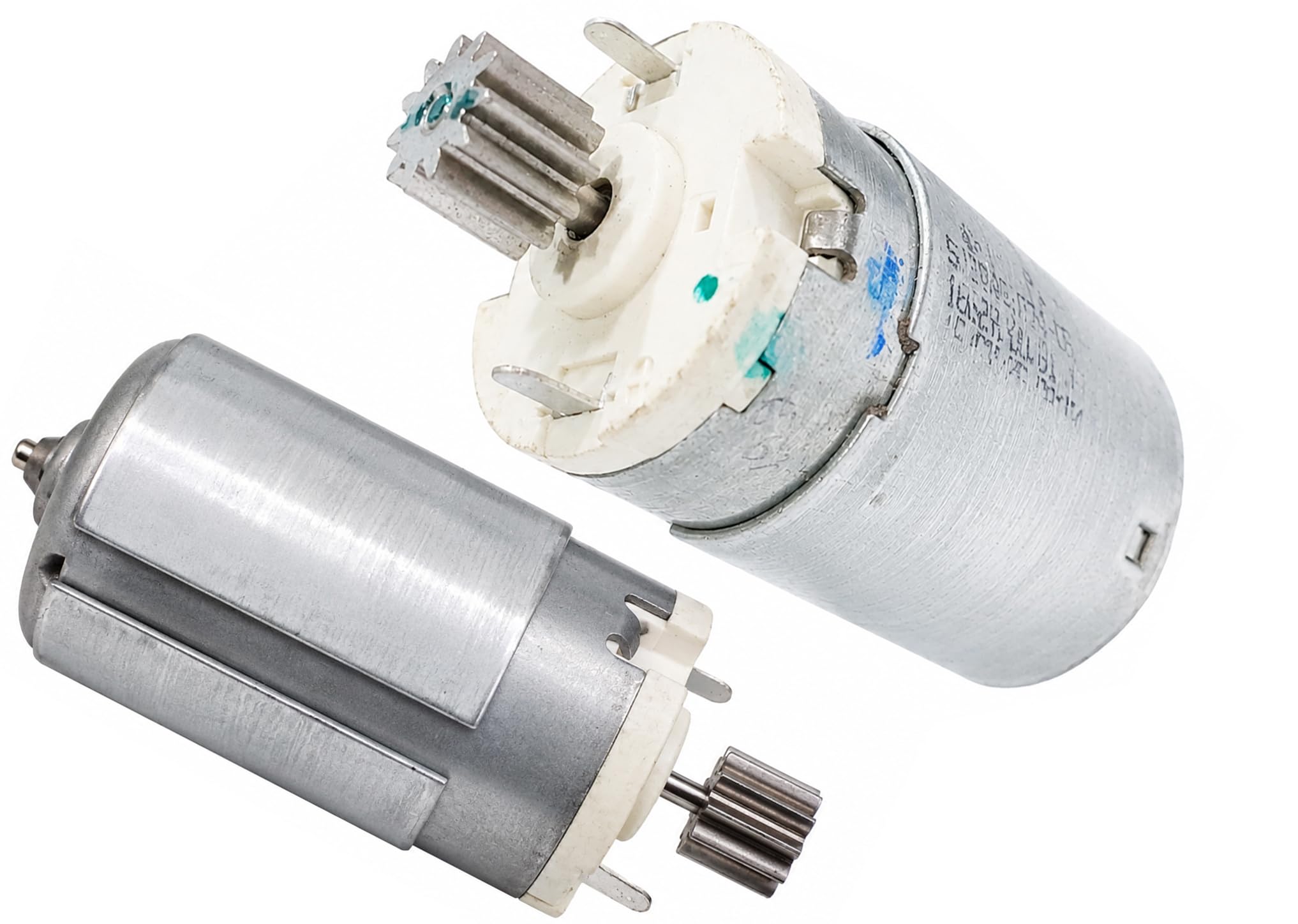 6-12v dc motor with metal pinion gear motor set of 2, compact cylindrical electric motor for diy project educational model ideal for robotics, diy projects, school science models & automation.