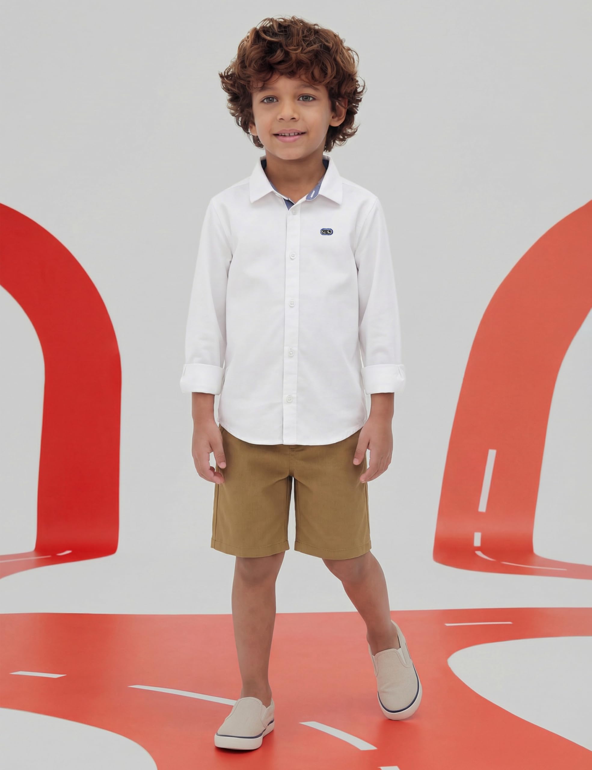 Jam & Honey Boy's Plain Regular fit Cotton Shirt (JHAW19BTSHR2007_White_9-10 Years)