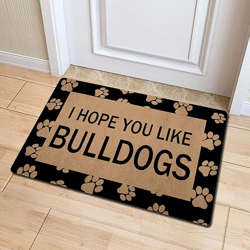 Miniatura 4 de FXGZHAO Felpudo de bienvenida de 30 pulgadas de largo x 18 pulgadas de ancho, divertido felpudo para entrada, para interiores, antideslizante,