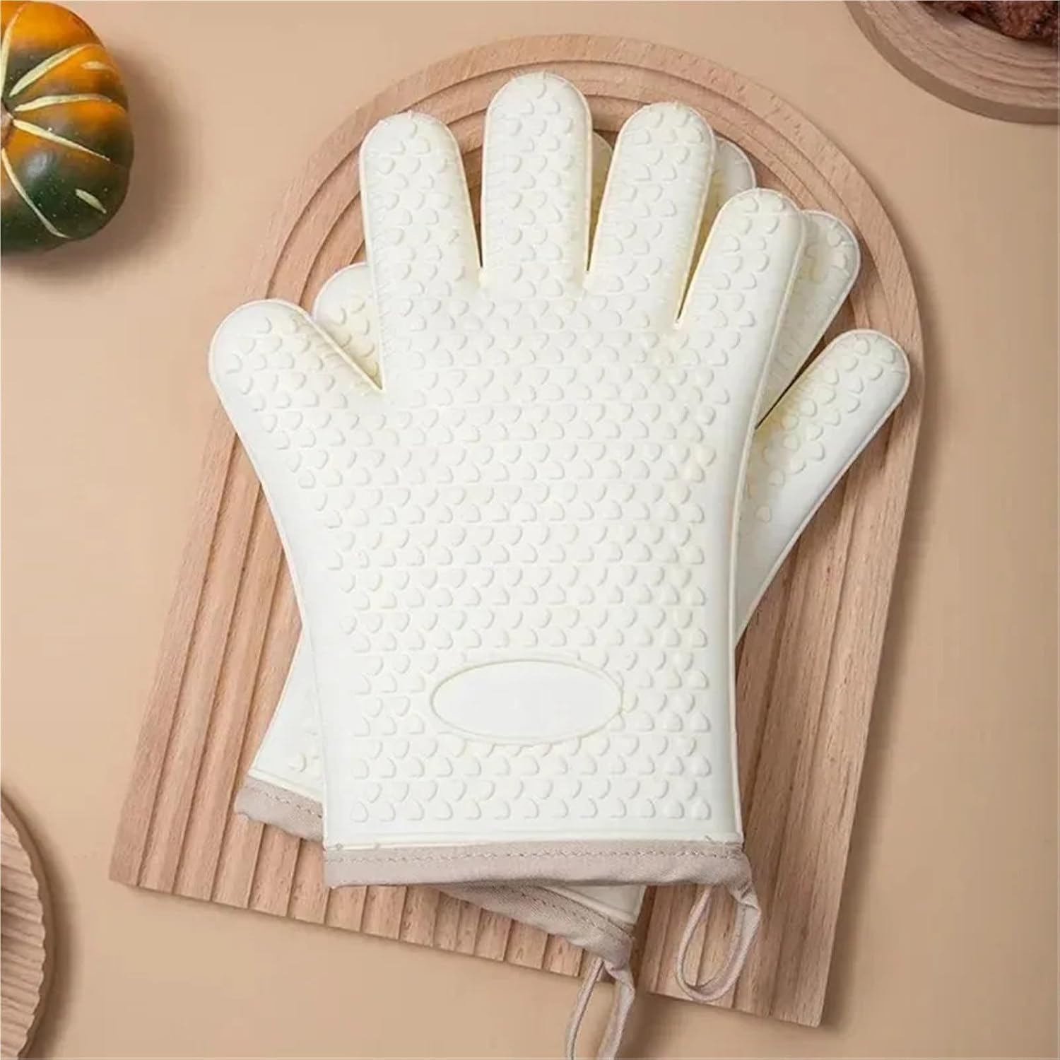 1PCS Anti-Scald Thickened Silicone Gloves Heat Microwave Oven Baking Gloves BBQ Anti-Slip Insulation Mitts(WSB0173021)