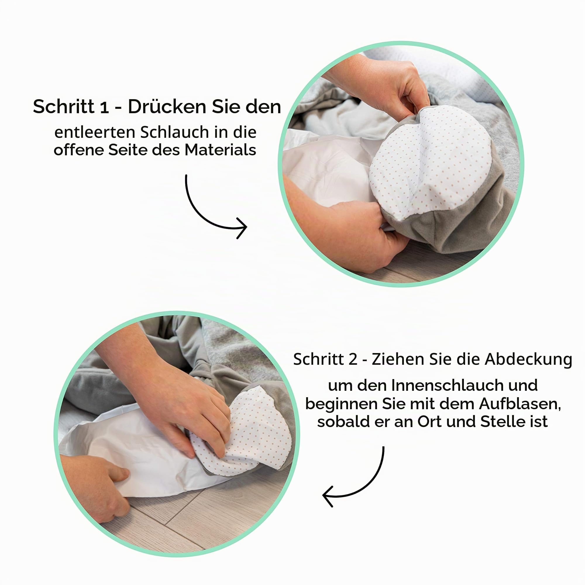 Nuby Penguin Sit-Me-Up Babyschale - Aufblasbarer Sitz auf dem Boden, Abnehmbares Tablett, Maschinenwaschbar, Geeignet ab 6 Monaten (Grau)