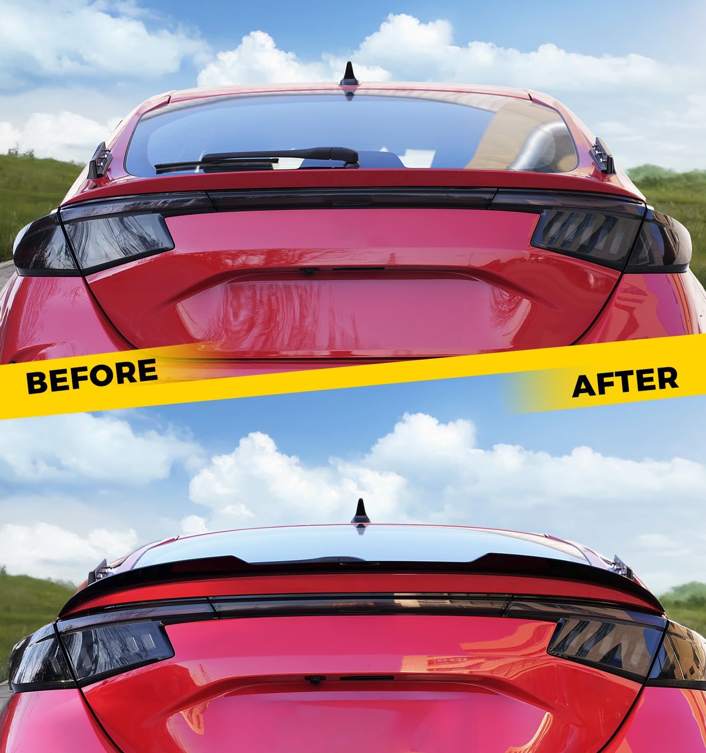 Xprite Rear Spoiler Compatible with 2021 2022 2023 2024 2025 2026 Honda Civic Hatchback FL1/Hybrid FL4/Type R FL5, JDM Mugen-Style ABS Rear Trunk Lip Spoiler Wing for 11th Gen Civic – Glossy Black