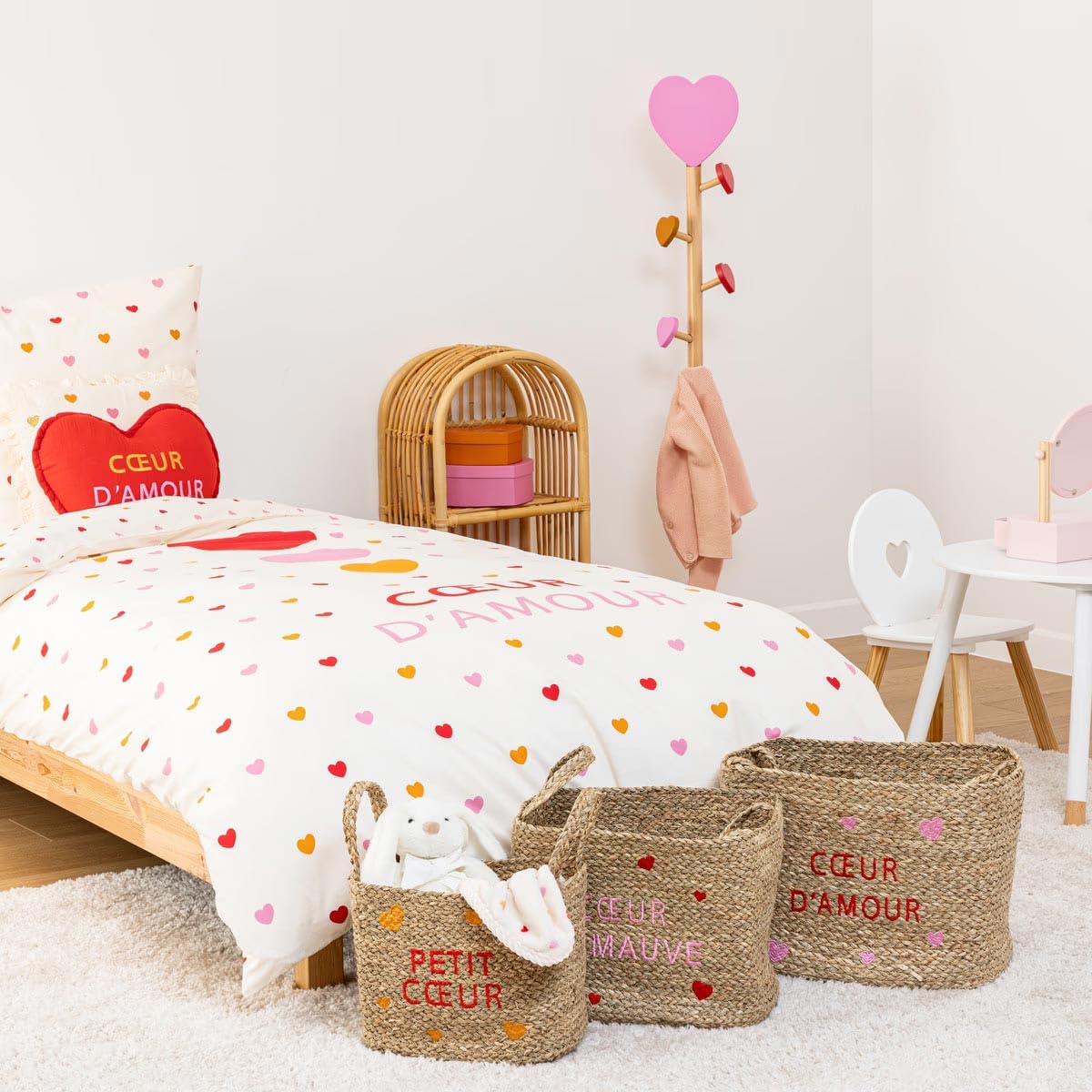 Porte-Manteau Enfant Cœur Solea 135cm Naturel Atmosphera