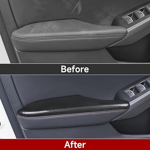 Miniatura 209 de Car Central Armrest Box Cover Decals for 2022 2023 2024 2025 Honda Civic 11th Gen Accessories ABS Carbon Fiber Interior Stickers