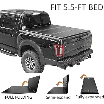 Amazon Com Carmocar Hard Tri Fold Tonneau Cover Replacement For 2015 2020 Ford F 150 Styleside 5 5 Black Truck Bed Cover Automotive
