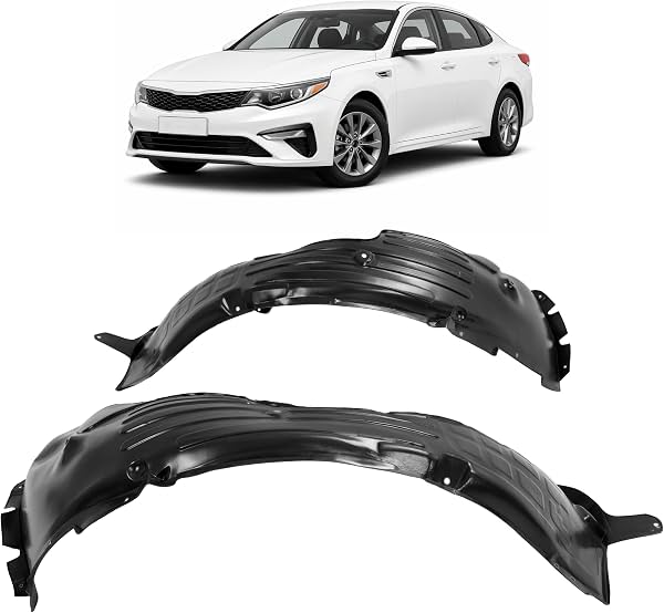 ALMULOO Panel Protector de Guardabarros Compatible con Optima | Par Delantero Interior; Reemplazo para 86811D5000 86812D5000 KI1248145 KI1249145 Protector de Salpicaduras Lado del Conductor y del Pasajero