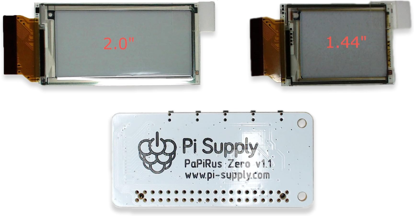 PaPiRus Zero - ePaper/eInk Screen pHAT for Pi Zero (Multi - 1.44" and 2.0")