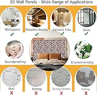 Vista 8 de Paneles de pared 3D para despegar y pegar, papel tapiz de ladrillo 3D para despegar y pegar, paquete de 10 paneles de pared de PVC autoadhesivos