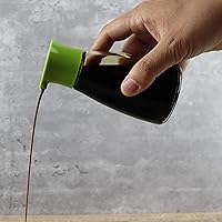 Vista 8 de EIKS 2 Set Glass Cruet Bottles Dispenser for Olive Oil Vinegar Soy Sauce, Suitable for Kitchen Cooking Barbecue Usage