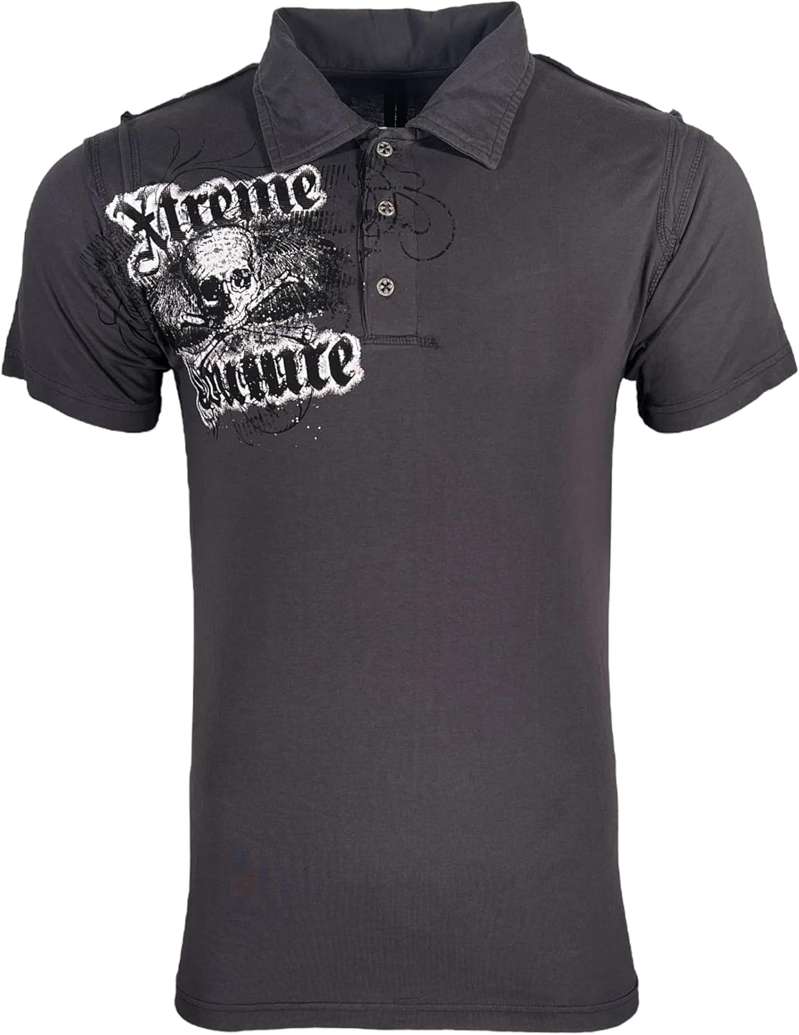 Vista 2 de Xtreme Couture Polo para hombre Last Rites Charcoal