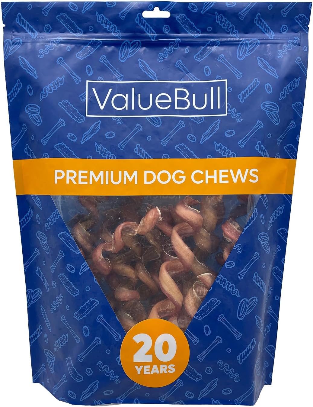 ValueBull Curly Bully Sticks, 6-9 Inch, 25 Count - Natural Single-Ingredient Beef Spring Chews, High Protein, Easy Digest, Supports Dental Health