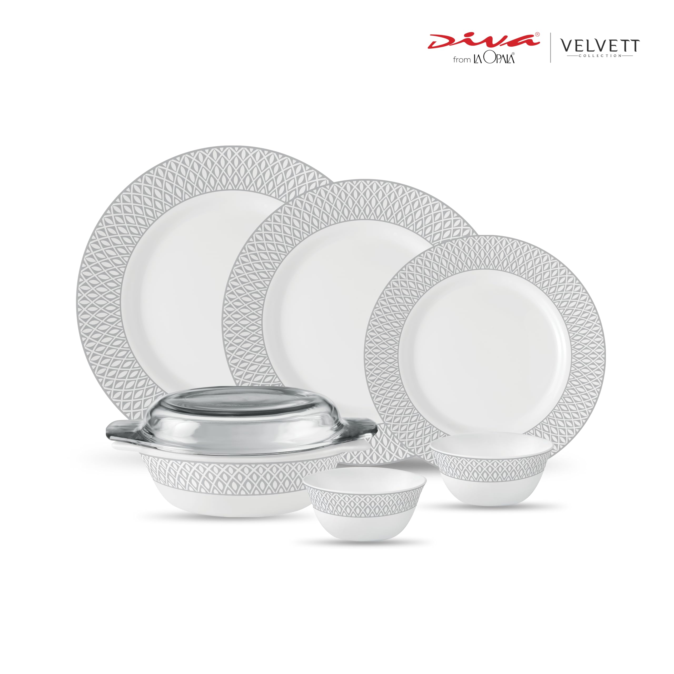La Opala Diva Velvett Dinner Set - 35 Piece -2 La Opala Diva Velvett Dinner Set - 35 Piece -2