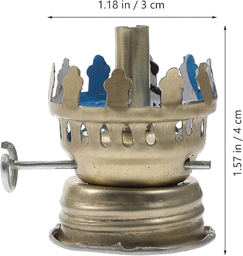 Miniatura 7 de Beaupretty Lámpara de aceite de aceite de la lámpara quemador 3 unids queroseno mecha quemador aceite reemplazo piezas de queroseno para candelabros
