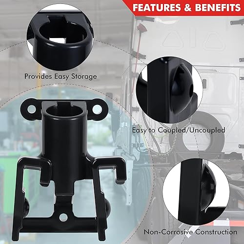 Miniatura 3 de Vitonsbay Gladhand y soporte para enchufes, soporte Gladhand con enchufes individuales y 2 soportes Gladhand para semircamión, freno de aire en
