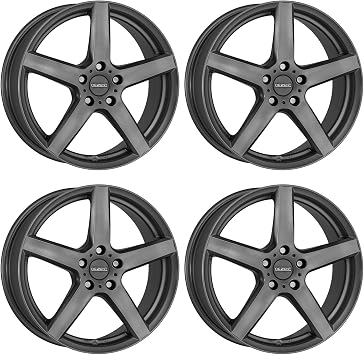 4x Dezent alloy rims TY graphite 6.0Jx16 ET45 5x100 compatible with Seat Arona Ibiza Toledo