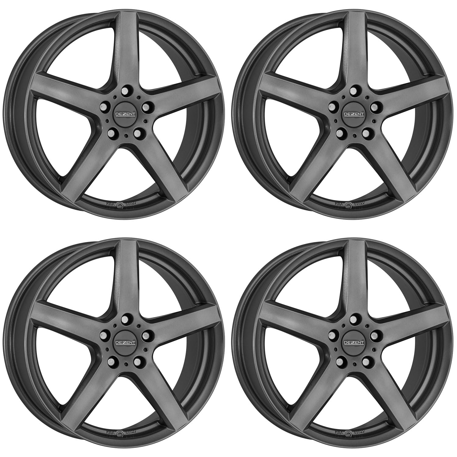 Dezent TY Graphite 5.5Jx15 ET40 5x100 - Llantas para Seat Ibiza (4 unidades)