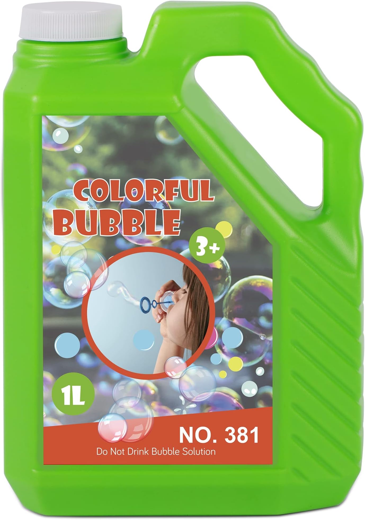 Concentrated Bubble Solution, 1 L/ 33.8 OZ Refill for Bubble Machines, Giant Wands, and Blowers - Up to 2.5 Gallons for Kids' Birthday Parties