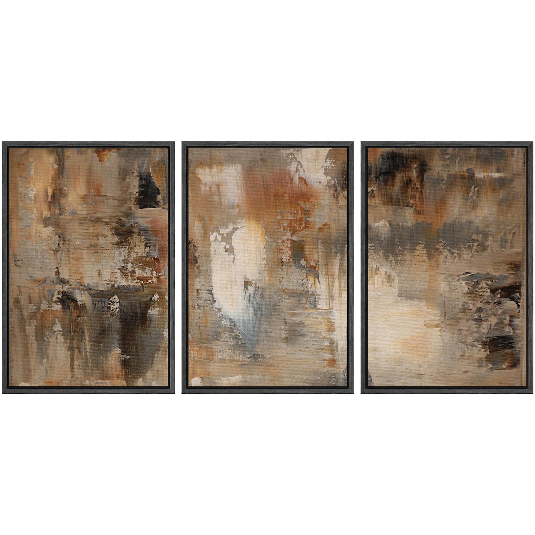 SIGNWIN Framed Canvas Print Wall Art Set Coastal Serenity Abstract Seaside Illustrations Modern Art Decorative Rustic Calm/Zen for Living Room, Bedroom, Office - 24"x36"x3 Natural — view 102
