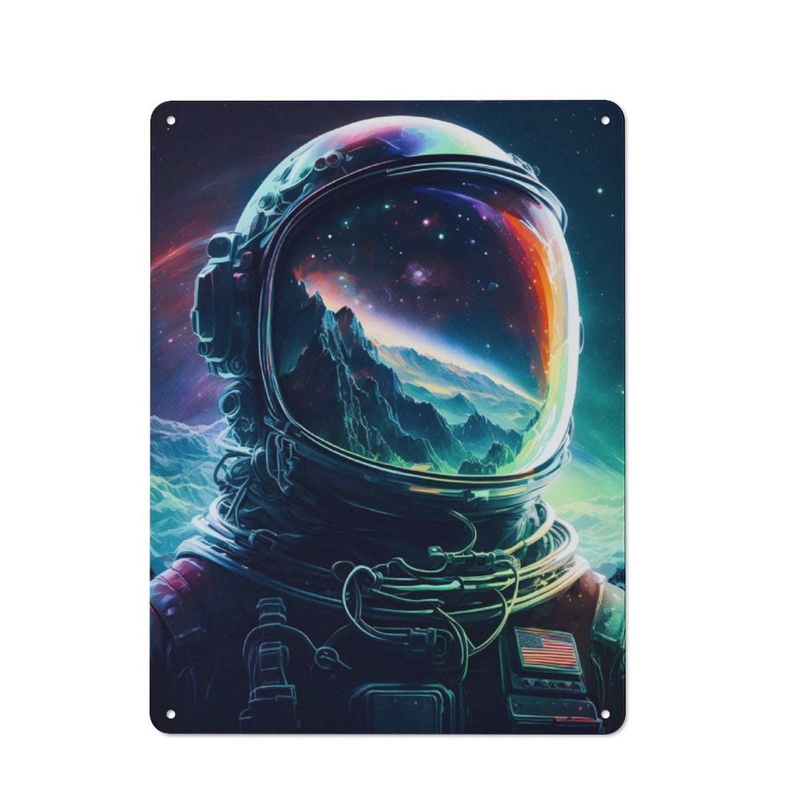 Junmoney Best Astronaut Metal Wall Sign 40X30cm Featuring For Workshop Wall, Suited To Metal Sign Collectors