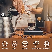 Vista 6 de Lounsweer 2 Sets Percolator Parts Top and Washer Ring Compatible with Farberware Yosemite Coffee Percolators Replacement Transparent Coffee Pot