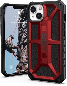 URBAN ARMOR GEAR UAG Designed for iPhone 13 Case Red Crimson Rugged Lightweight Slim Shockproof Premium Monarch Protective Cover, [6.1 inch Screen]