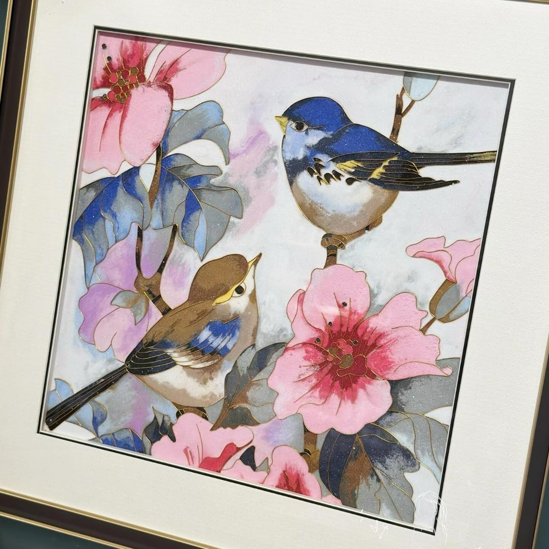 Cloisonne Filigree Enamel Paint by Numbers Kit, All in One with Tools, DIY Craft, Starter Set for Adults and Beginners, Easy Instructions, Hobby for Adults Teens Elderly Handmade Home Decor Gifts