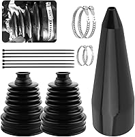 VKQTS CV Axle Boot Repair Kit with Expander Tool - 2 Silicone Boots, 4 Clamps, 6 Zip Ties for Universal Drive Shaft Protection